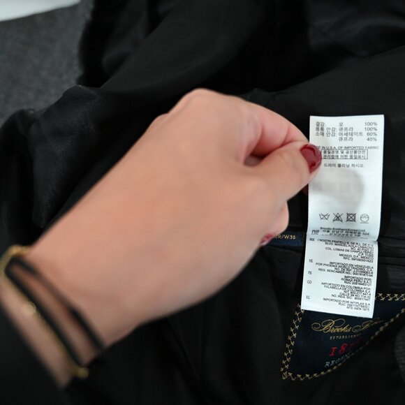 Brooks Brothers Size 42R Ethaomas 100% Wool Regent Blazer in Check Print - Picture 4 of 9